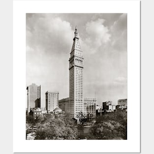 Met Life Tower New York City, 1910. Vintage Photo Posters and Art